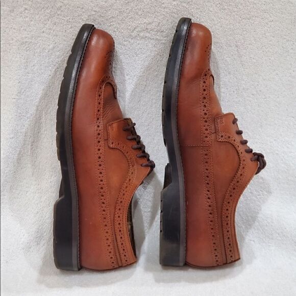 Dockers Mens Oxfords Brown Leather Wingtip Lace Up Shoes Size 10.5 M - Picture 9 of 13